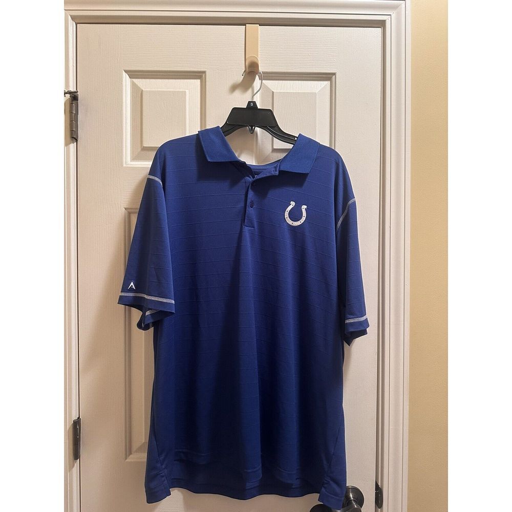 Men's Antigua Indianapolis Colts Blue Polo Shirt Sz XXL NFL Antigua Colts Polo